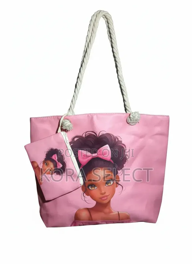 Large Vintage Cartoon Print Tote Bag - 1