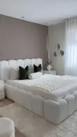 Cloud Scallop Upholstered Bed - 1