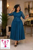 Classic Beaded Lace Long Dress - XXL - 1