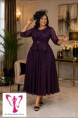 Classic Beaded Lace Long Dress - XXL - 2