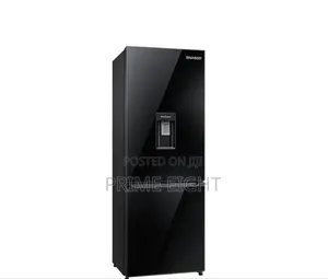 Nasco 309L Bottom Freezer Refrigerator - Black Glass