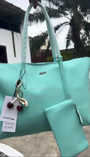 Lacoste Tote Bag with Charm and Purse
