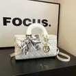 Women's White Quilted Handbag - Elegant Shoulder & Crossbody Bag - 1