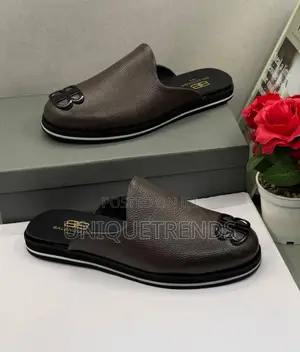 Balenciaga Leather Mules (Brown)