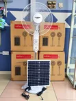 Leamorn Solar Rechargeable Standing Fan with Panel - 2