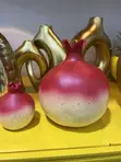 Red Ceramic Flower Vase - 2