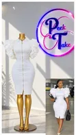 Smart Casual/Corporate/Formal Dress - Ruffled Sleeves - 1