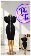 Smart Casual/Corporate/Formal Dress - Ruffled Sleeves - 3