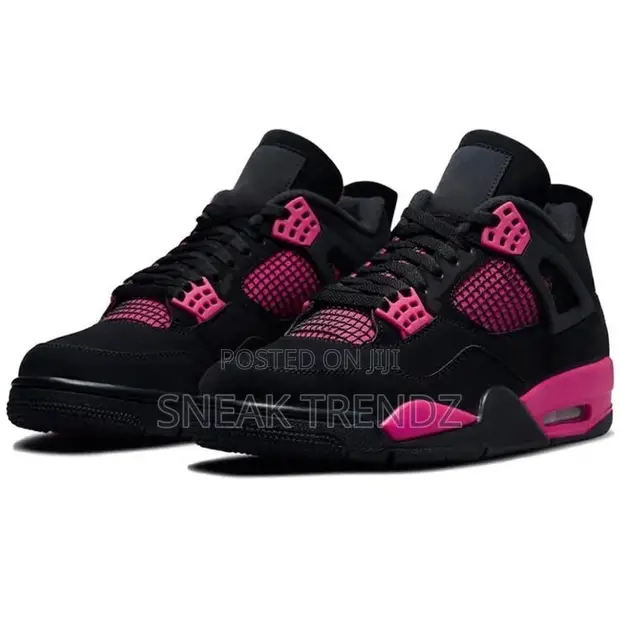 Air Jordan R4 Baby Pink & Pink Sneakers - 1