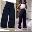 Ladies Bola Jeans - Black Wide-Leg - 1