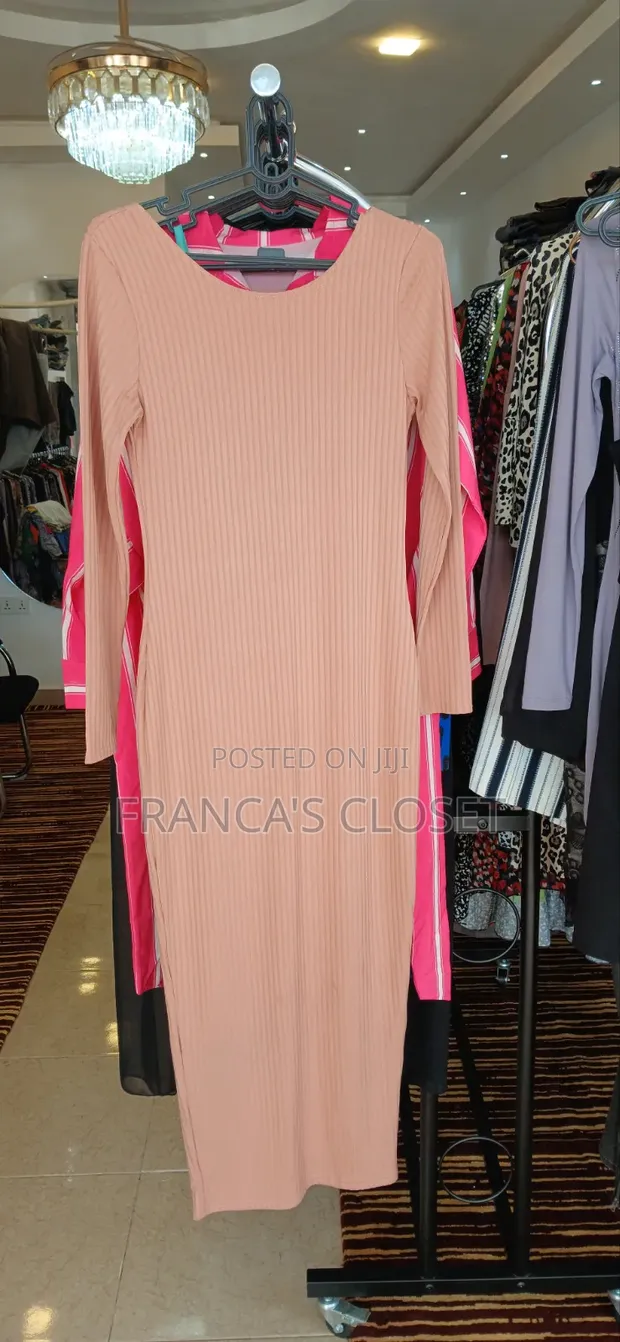 Light Pink / Mauve Ripped Knit Dress - Boohoo - 1