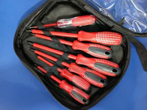 7-Piece Professional Screwdriver Set with Pouch - Chrome Vanadium
