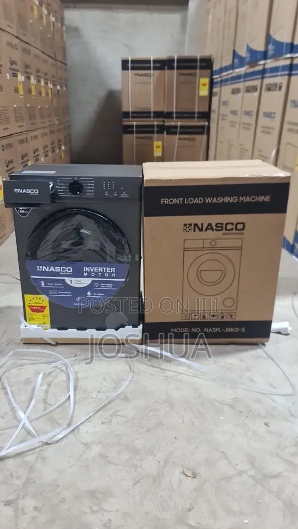 Nasco 10kg Front Load Washing Machine - Free Delivery Kumasi - 1