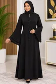 Elegant Black Abaya/Dress - Size L - 2