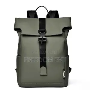 Quality Leather Roll-Top Backpack