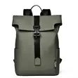 Quality Leather Roll-Top Backpack - 1