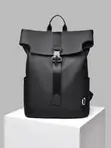 Quality Leather Roll-Top Backpack - 3