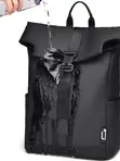Quality Leather Roll-Top Backpack - 5
