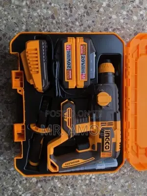 INGCO 22mm Cordless Rotary Hammer with 2x 4.0Ah Batteries
