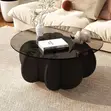 Modern Black Round Coffee Table - 1