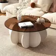 Modern Black Round Coffee Table - 2