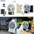 Rechargeable Solar Fan with Radio & Bulbs - 8 Inch - 3