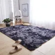 Luxury Grey Tie & Dye Fluffy Rug (160x200cm) - 1