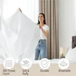 White Cotton Bedsheet Set with 2 Pillow Cases - Double Bed - 2