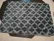 Luxury Charcoal Grey Geometric Shaggy Rug - 1