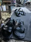 Ghana Made Leather Slippers - 1