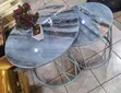 2 in 1 Marble Center Table Set - 1