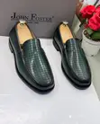 John Foster Green Leather Loafers - 2