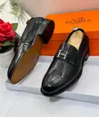 Hermès Paris Black Leather Men's Loafers - 2