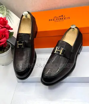 Hermès Paris Men's Leather Loafers