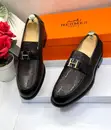 Hermès Paris Men's Leather Loafers - 1