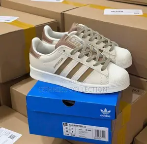 Adidas Superstar II - White & Bronze-Brown