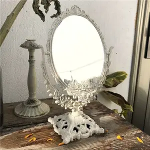 Vintage Mini Double-Sided Floral Mirror
