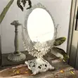 Vintage Mini Double-Sided Floral Mirror - 1