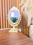 Vintage Mini Double-Sided Floral Mirror - 3