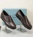 Prada Dark Brown Leather Penny Loafers - 5