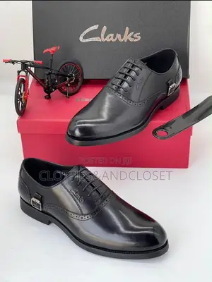 Clarks Men's Black Leather Brogue Formal Shoes