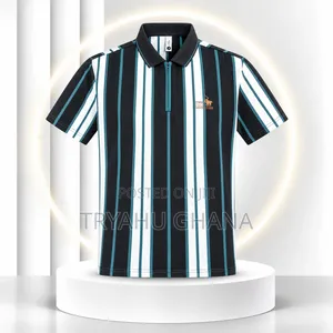 TRYAHU Premium Striped Zip Polo Shirt