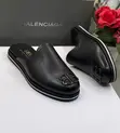 Balenciaga Luxury Leather Mules (Black) - 2