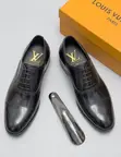 Louis Vuitton Black Leather Cap-Toe Oxfords - 2