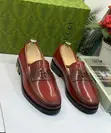Premium Gucci Luxury Patent Leather Loafers (Brown) - 1