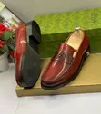 Premium Gucci Luxury Patent Leather Loafers (Brown) - 2