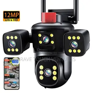 4 Lens WiFi CCTV Security IP Camera with Two-Way Audio