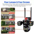 4 Lens WiFi CCTV Security IP Camera with Two-Way Audio - 4