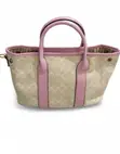 Jing Pin Beige & Pink Monogram Tote Bag - 2