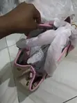 Jing Pin Beige & Pink Monogram Tote Bag - 3